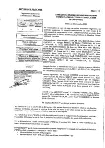 Délibérations du 08 novembre 2022