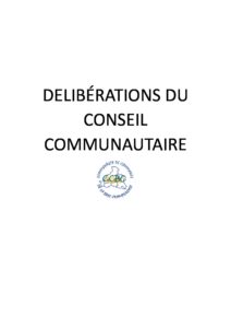 Délibérations du conseil communautaire du mardi 11 avril 2023