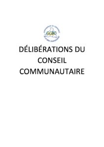 Délibérations du conseil communautaire du 09 avril 2024