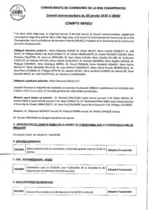 Compte-rendu du Conseil communautaire du 28 janvier 2025