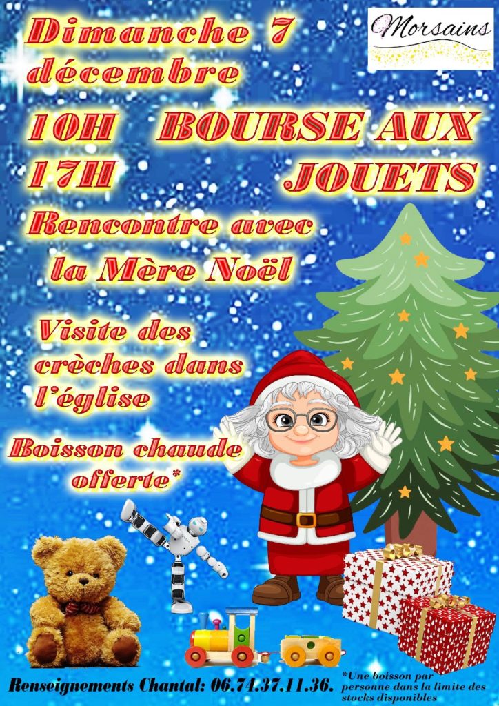 Morsains – Bourse aux jouets le 7 décembre
