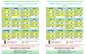 Calendriers de collecte 2026