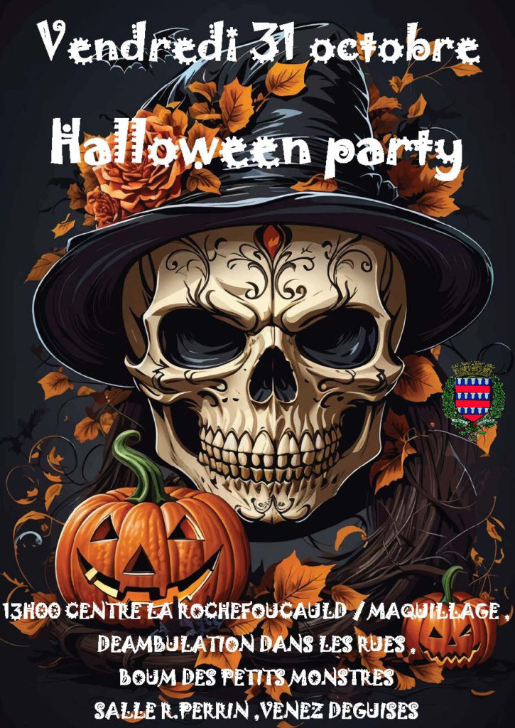 Ville de Montmirail –  Halloween party salle roger perrin le 31 octobre