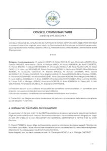 Procès-verbal du Conseil communautaire du 9 avril 2026