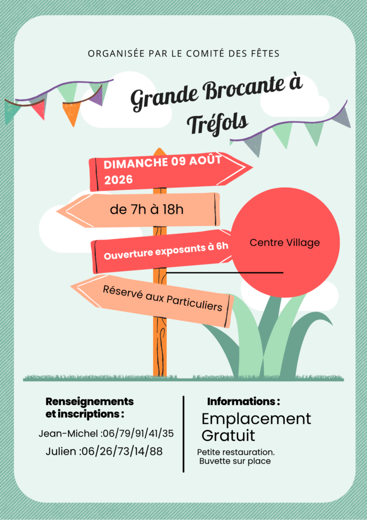 Brocante à Tréfols – 9 août