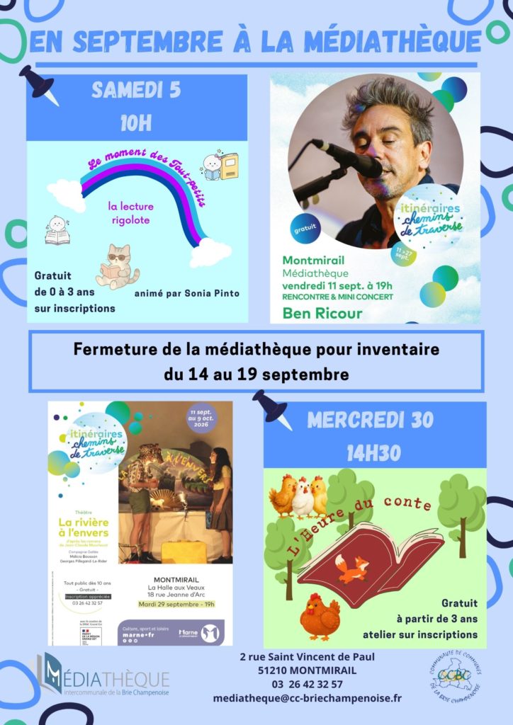 En septembre à la médiathèque