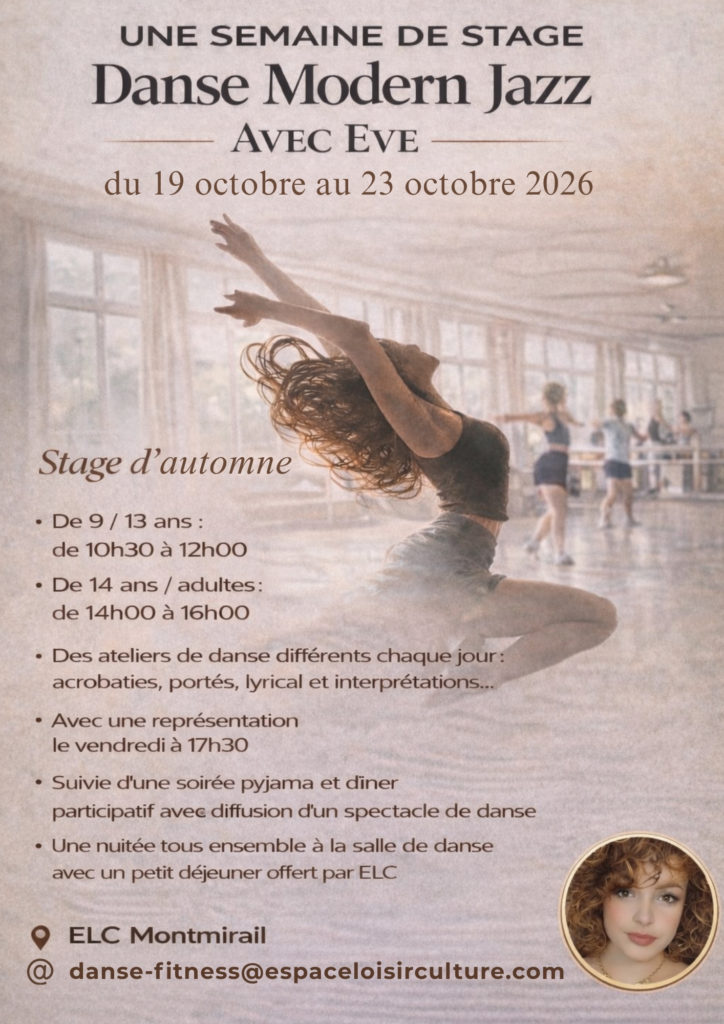 ELC – Stage de danse du 19 octobre au 23 octobre