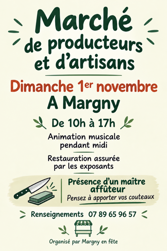 Marché artisanal à Margny le 1 novembre